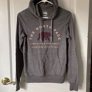 The North Face Gray Hooded Sweatshirt Size Small